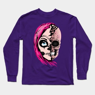 Mexican girl's skull Long Sleeve T-Shirt